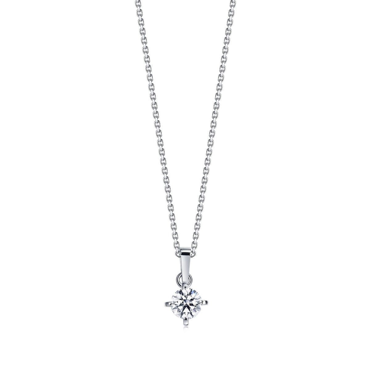 As One' 18K White Gold Diamond Pendant