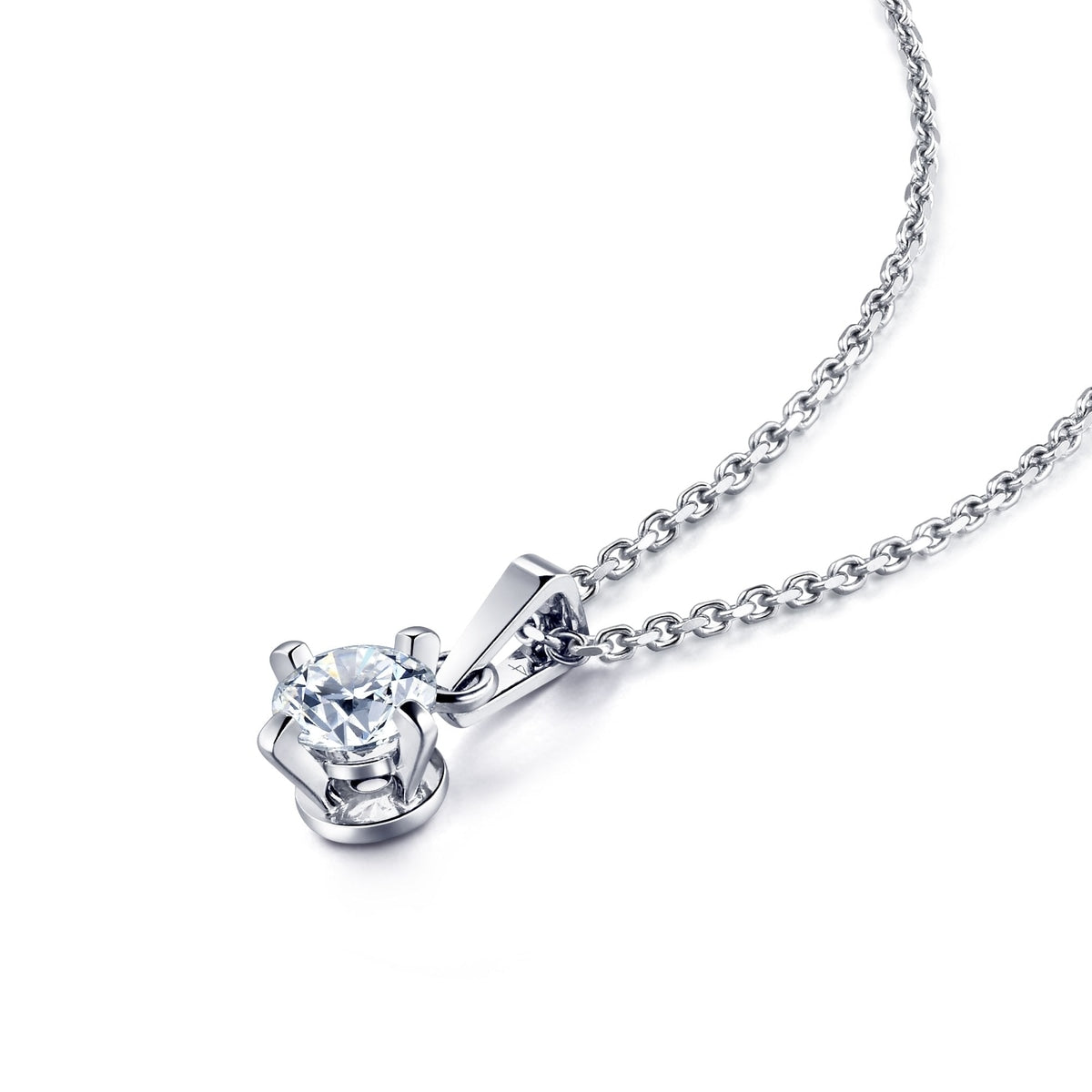 As One' 18K White Gold Diamond Pendant