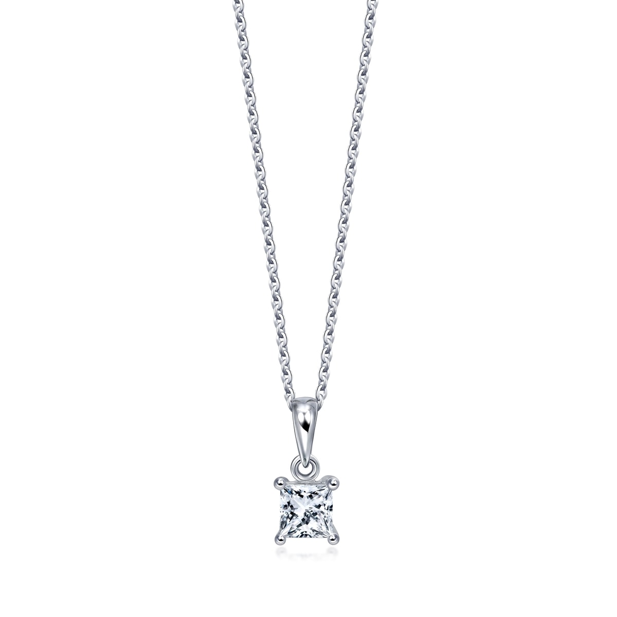 18K White Gold Diamond Pendant