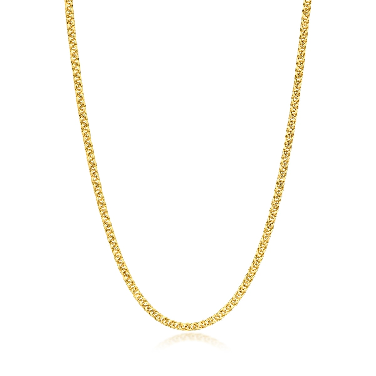 18K Yellow & White Gold Spiga Chain Necklace