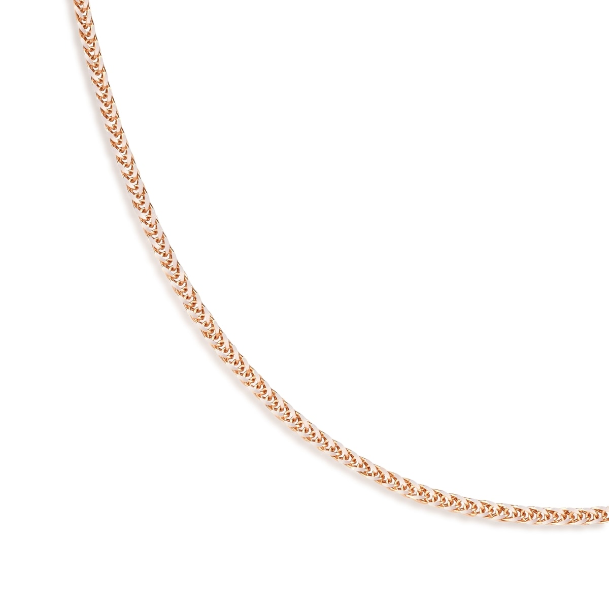 18K White & Red Gold Spiga Chain Necklace