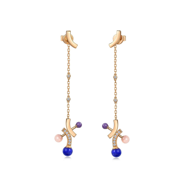 cosmos-rose-gold-lapis-lazuli-earrings-chow-sang-sang