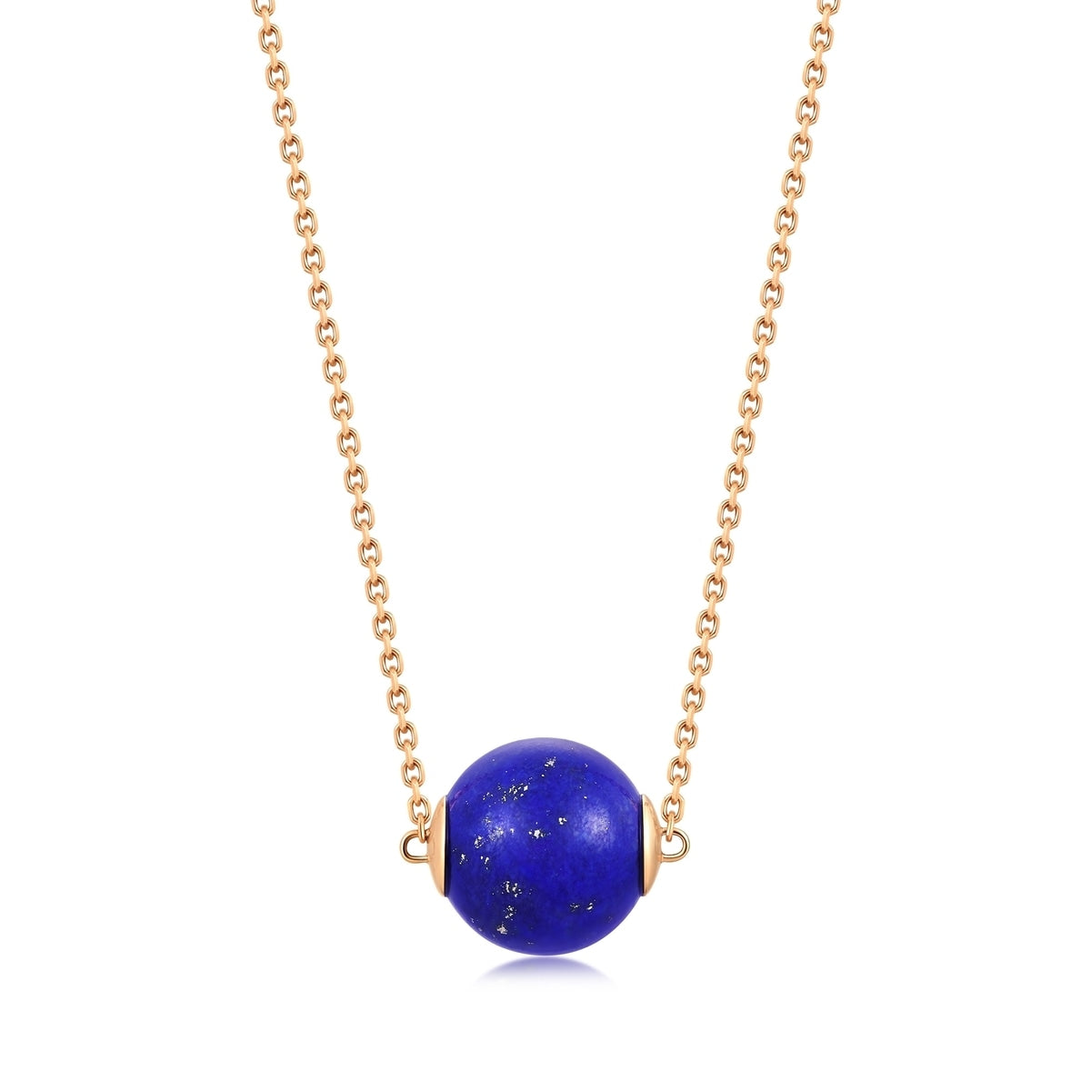 Cosmos' 18K Rose Gold Lapis Lazuli Necklace