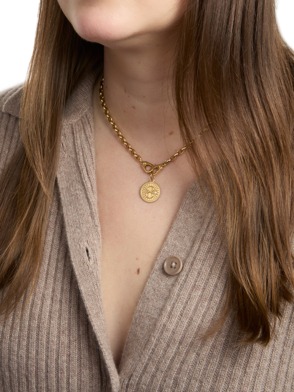 Baby Karma Yellow Gold Medallion