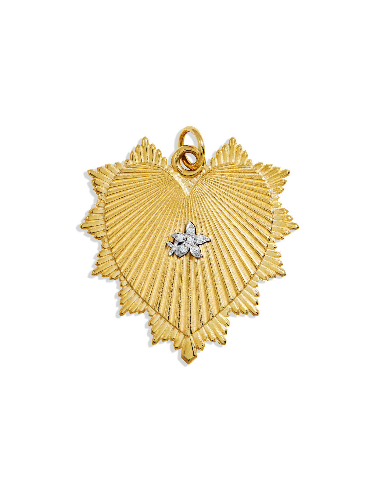 Blossom Oversized Love Token Yellow Gold Medallion