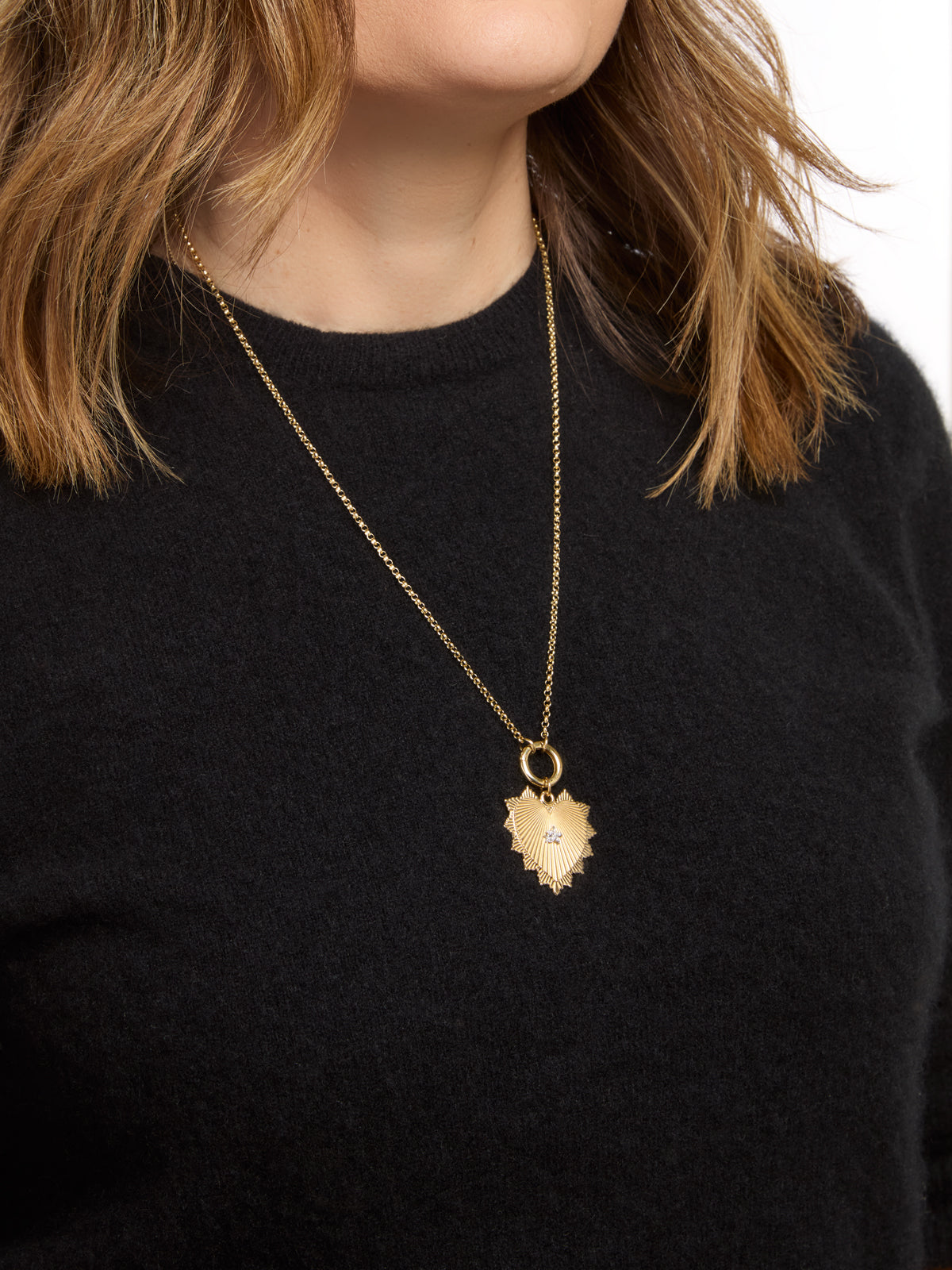 Blossom Oversized Love Token Yellow Gold Medallion