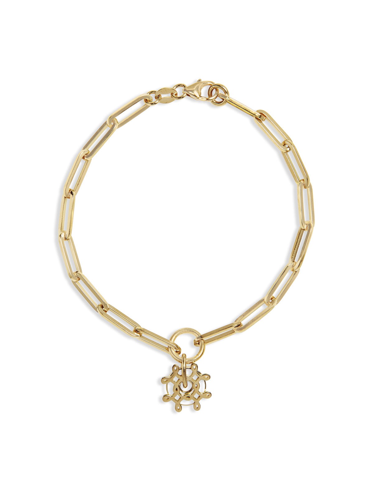 True Love Classic Fob Yellow Gold Bracelet