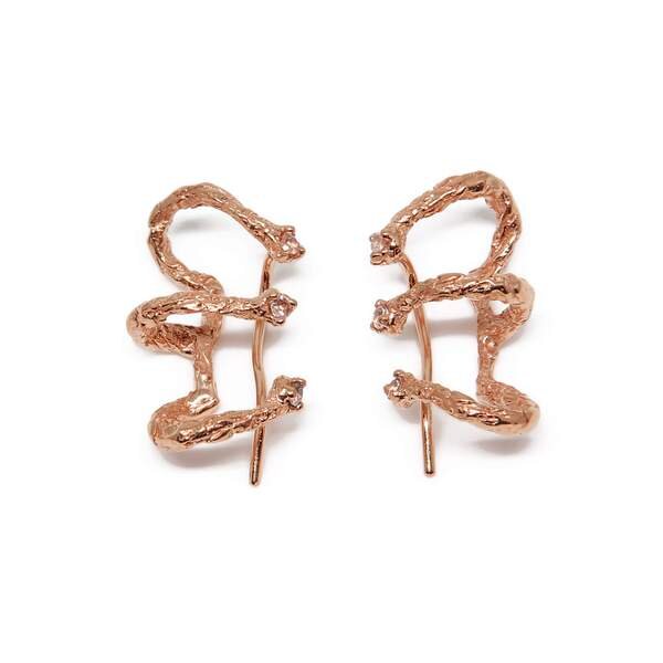 Moments Climber Earrings - Rose Gold