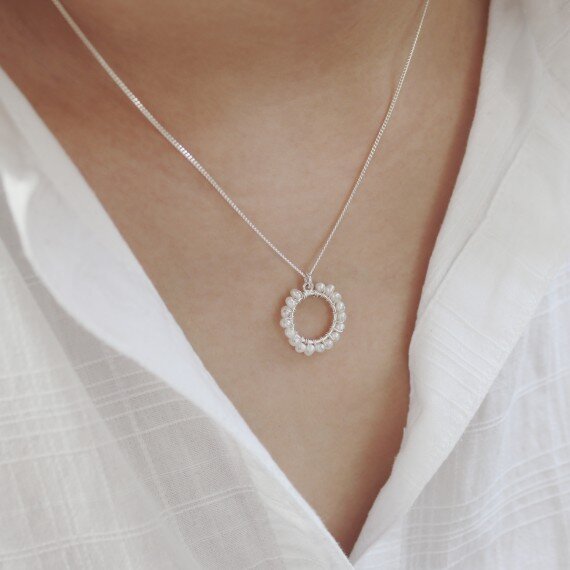 white-pearl-hoop-pendant-necklace