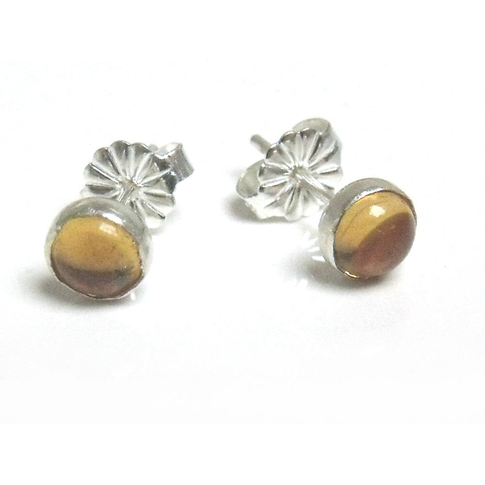 yellow-citrine-round-cabochon-stud-earrings