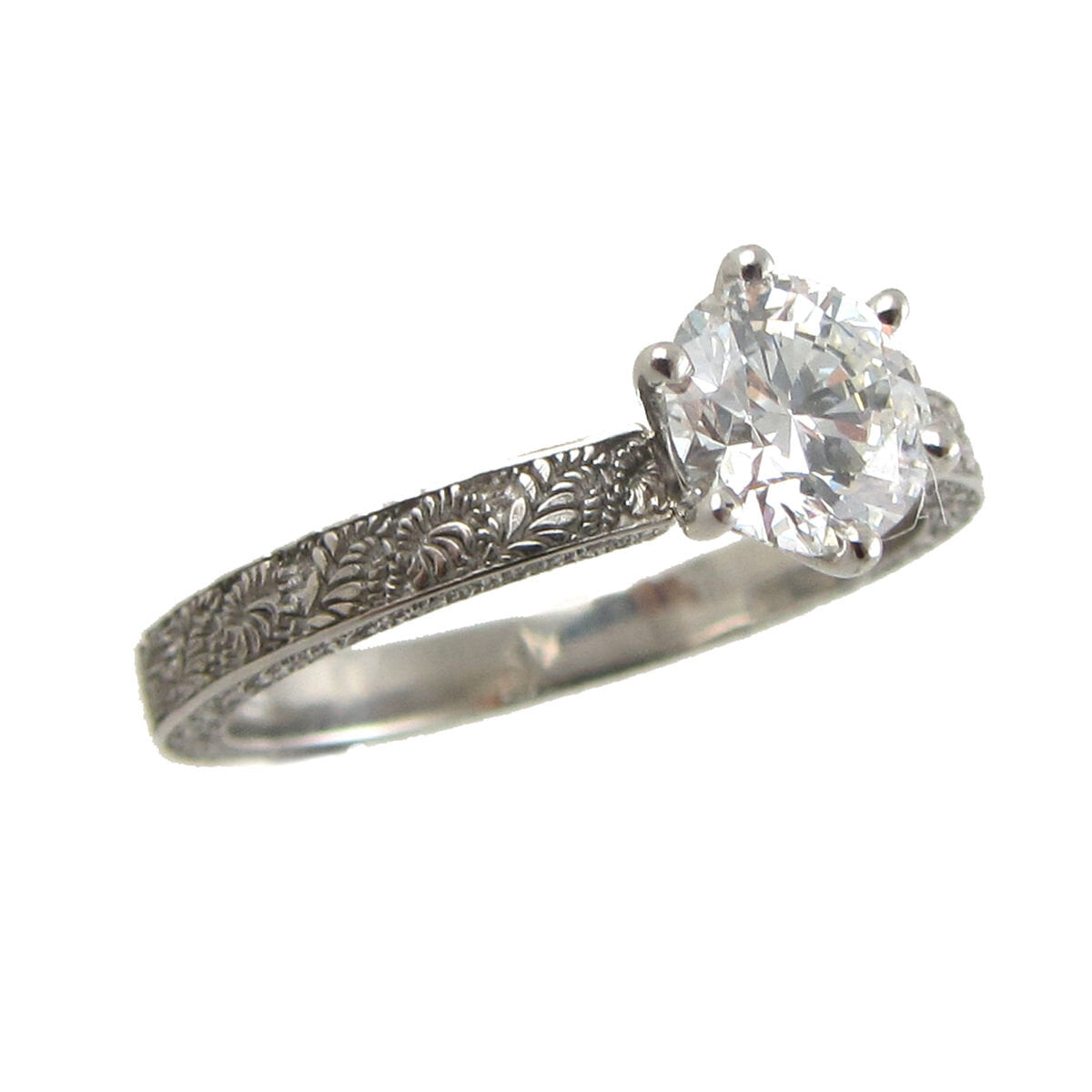 platinum-and-diamond-engraved-engagement-ring