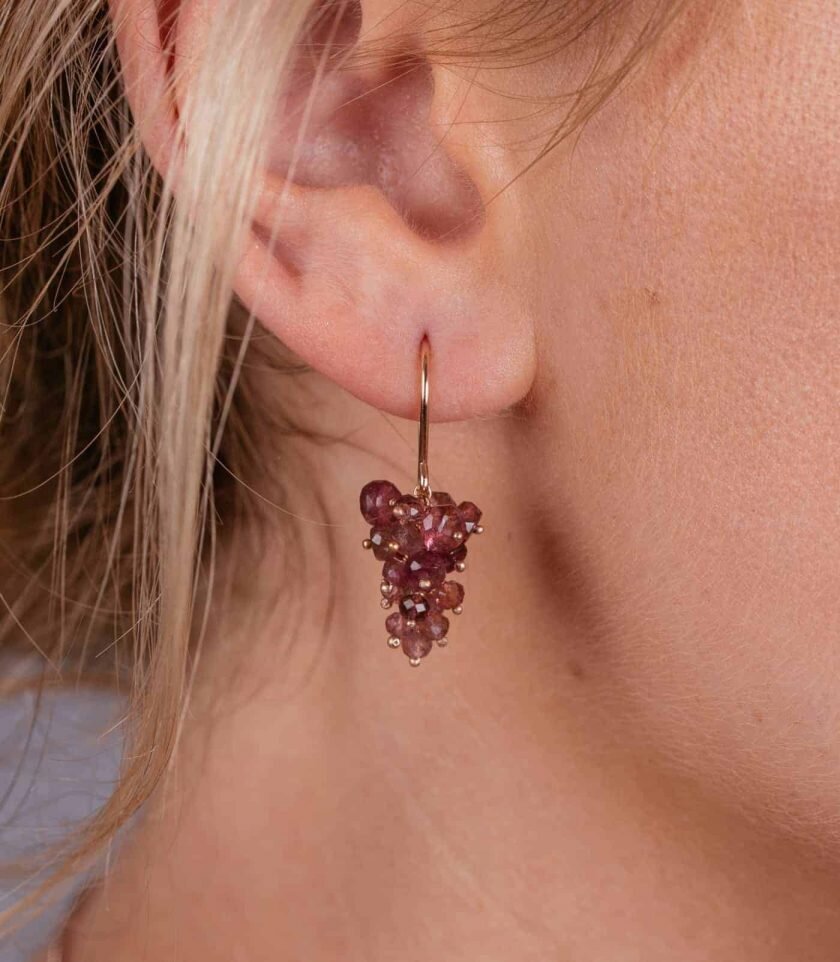 pink-tourmaline-grape-earrings