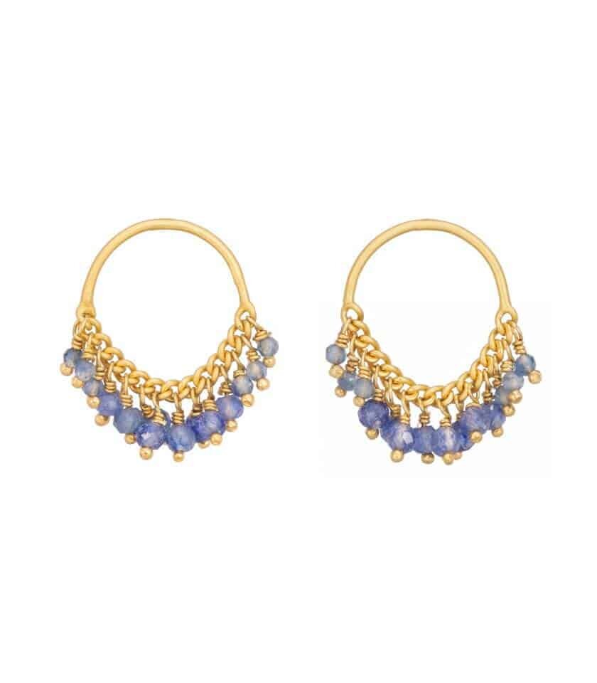 sapphire-loop-stud-earrings