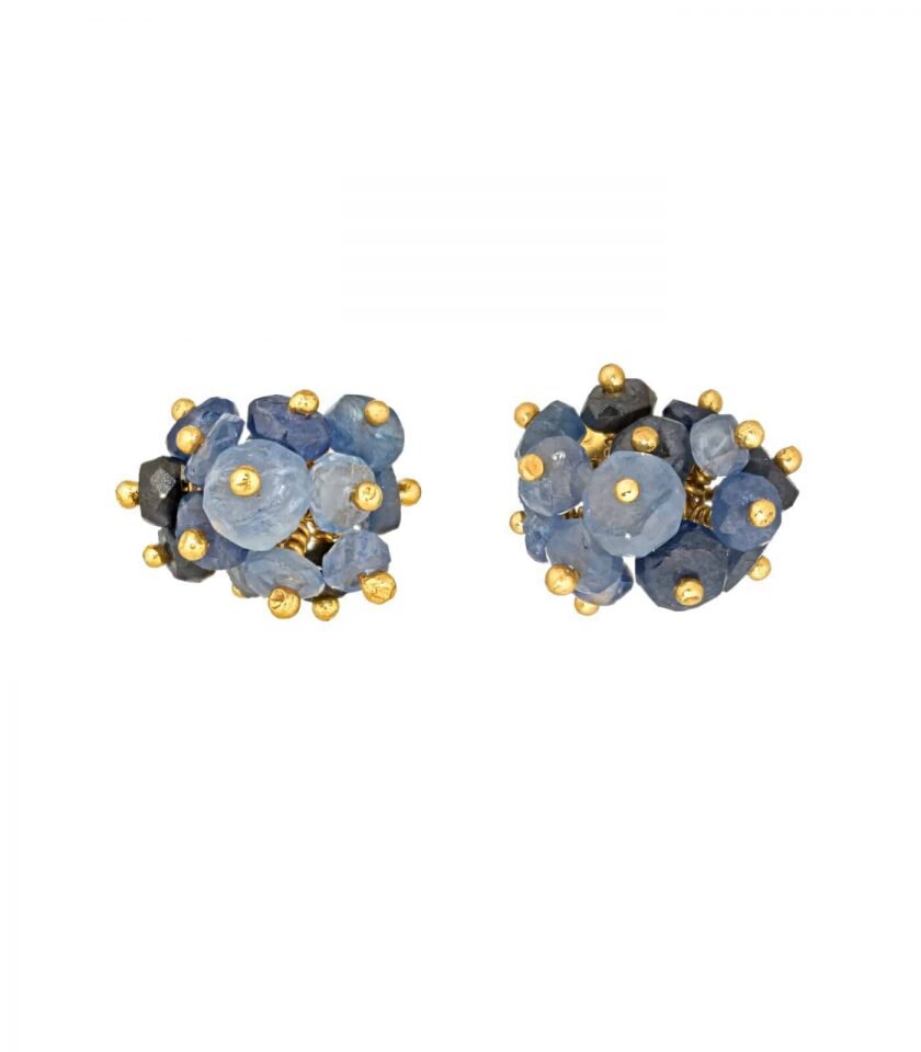 sapphire-pompom-stud-earrings