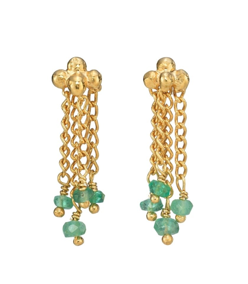 small-emerald-nebula-chain-stud-earrings