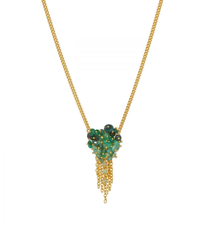 emerald-encrusted-tassel-pendant-necklace