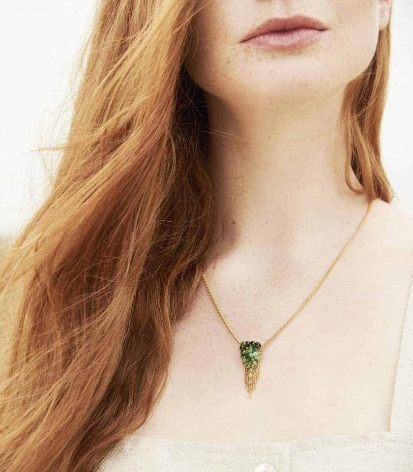 emerald-encrusted-tassel-pendant-necklace