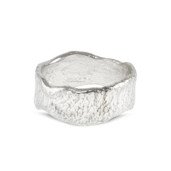 silver-ring-with-melted-edge