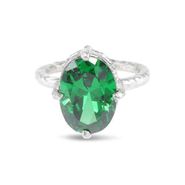 silver-ring-with-green-cubic-zirconia