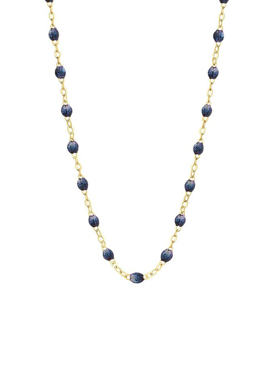 Classic Gigi Midnight Resin Yellow Gold Necklace