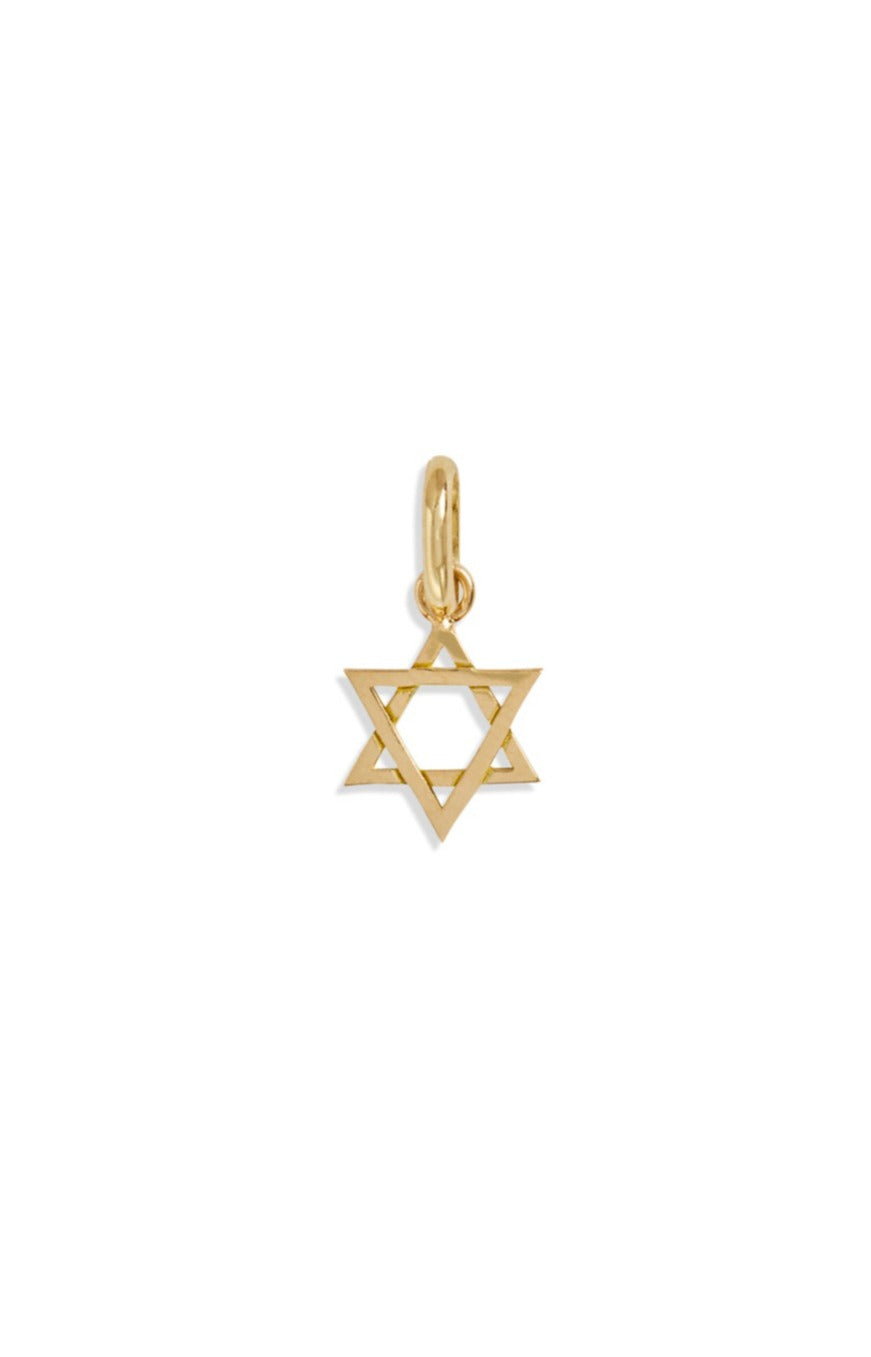 Star of David Yellow Gold Charm