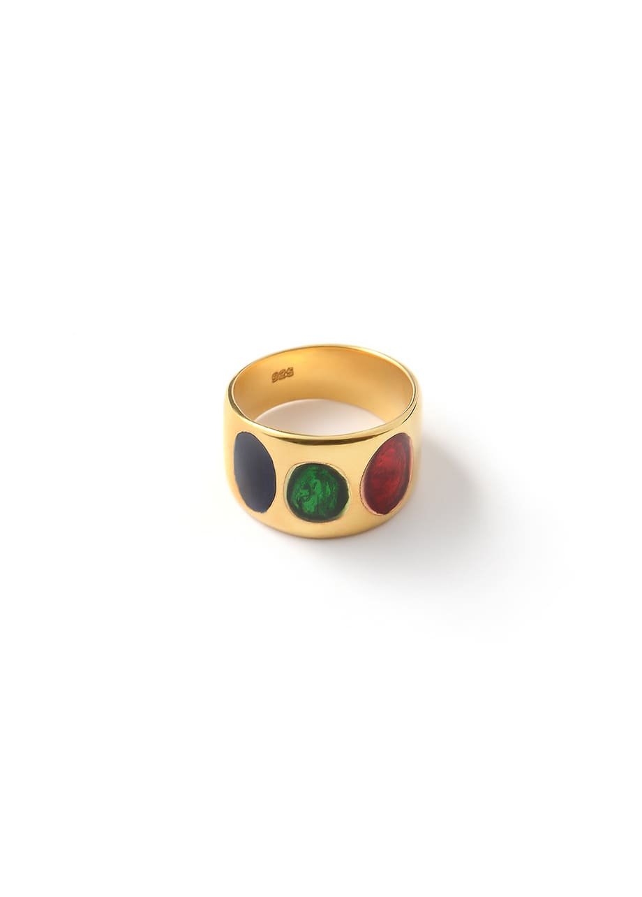 tricolor-enamel-ring