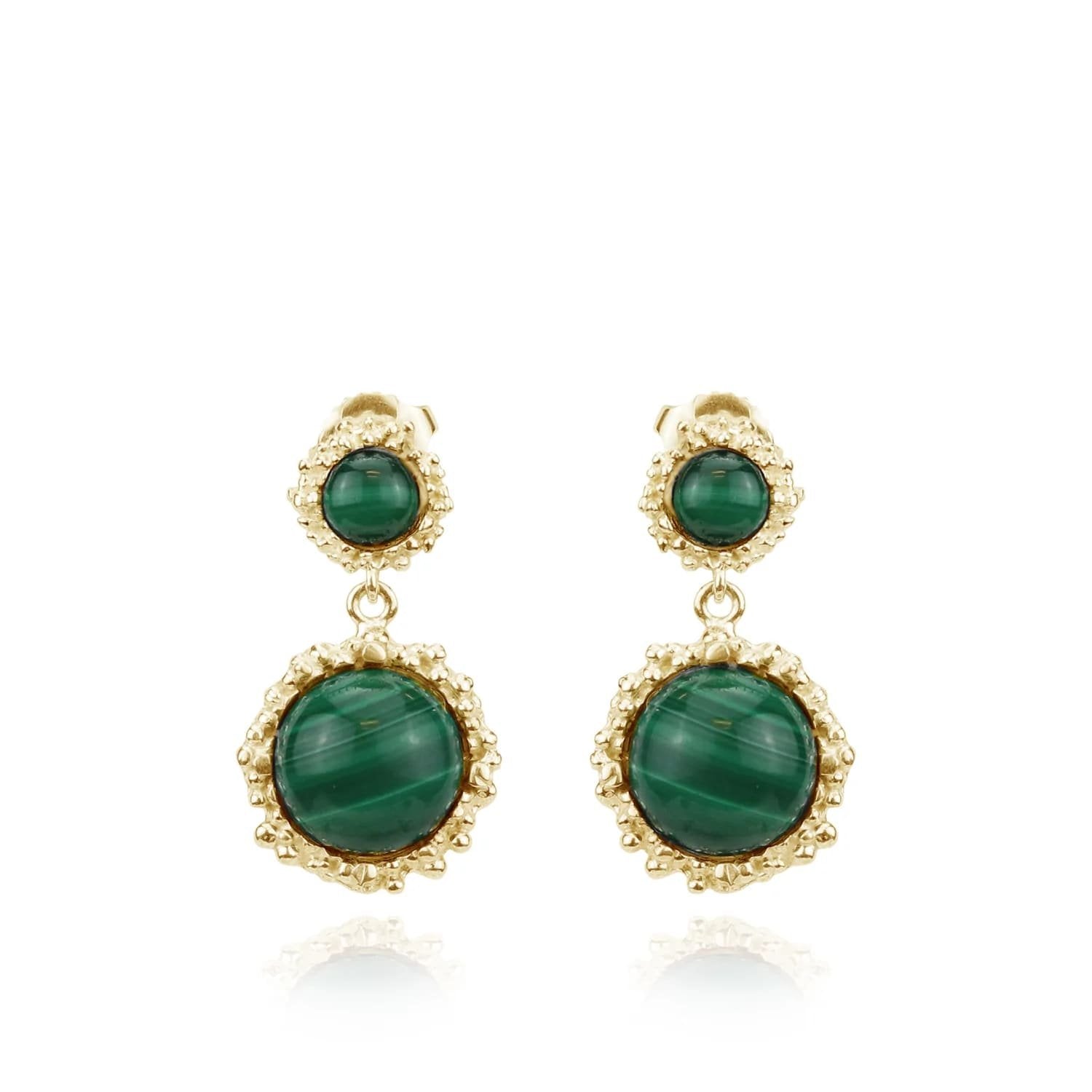 double-gem-textured-earrings