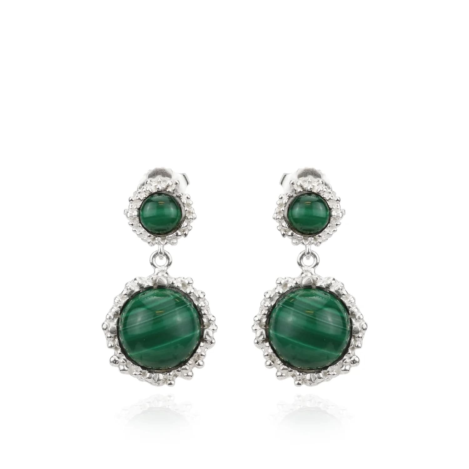 double-gem-textured-earrings