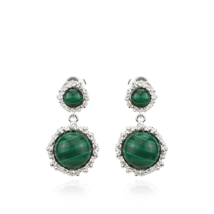 double-gem-textured-earrings