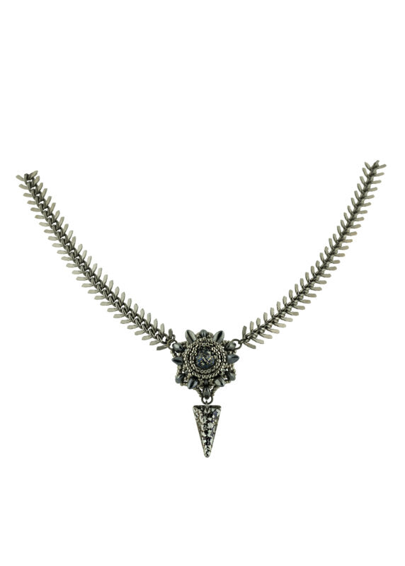 gunmetal-glam-rock-spiked-necklace