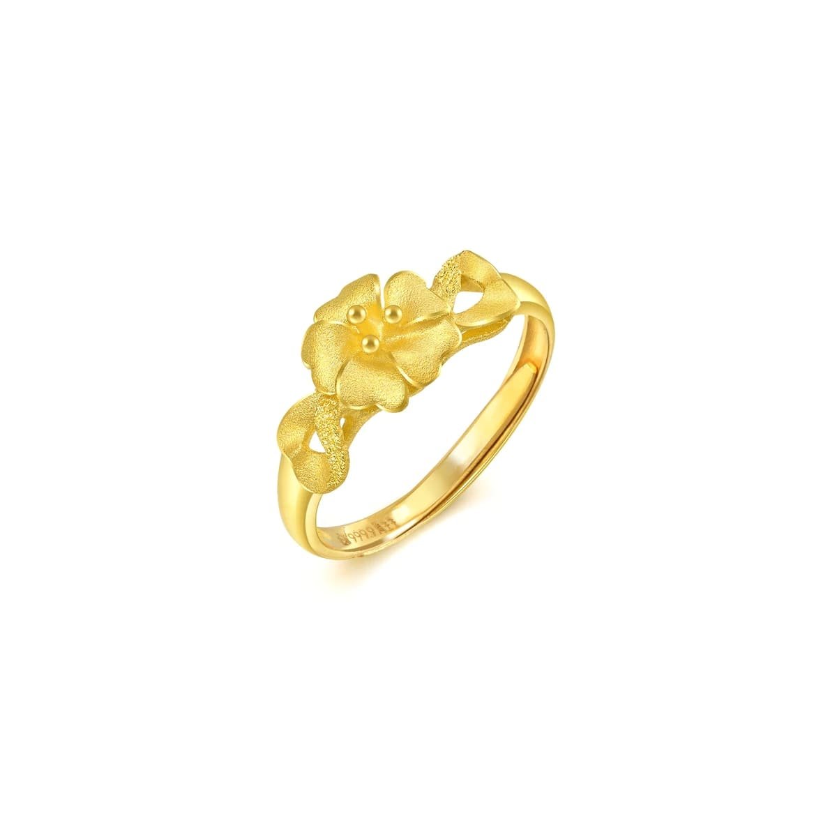 Floral Ring in 24k Gold