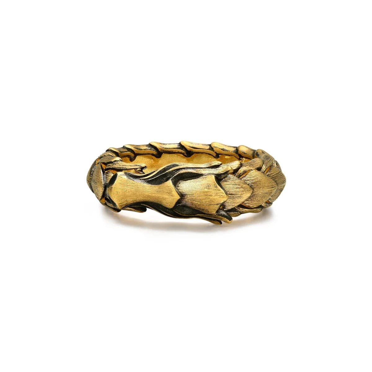 Dragon Legend Ring in 24k Gold