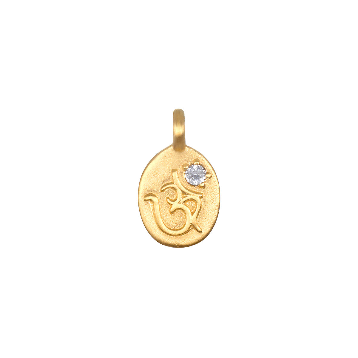 Sacred Sounds Om White Topaz Charm