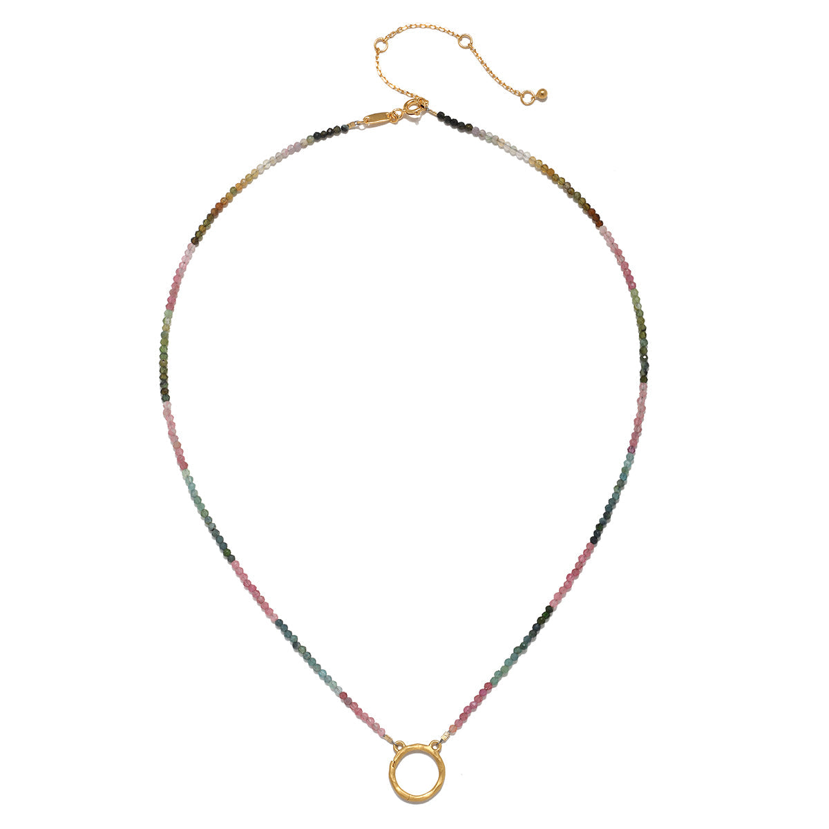 16' Tourmaline Charm Necklace