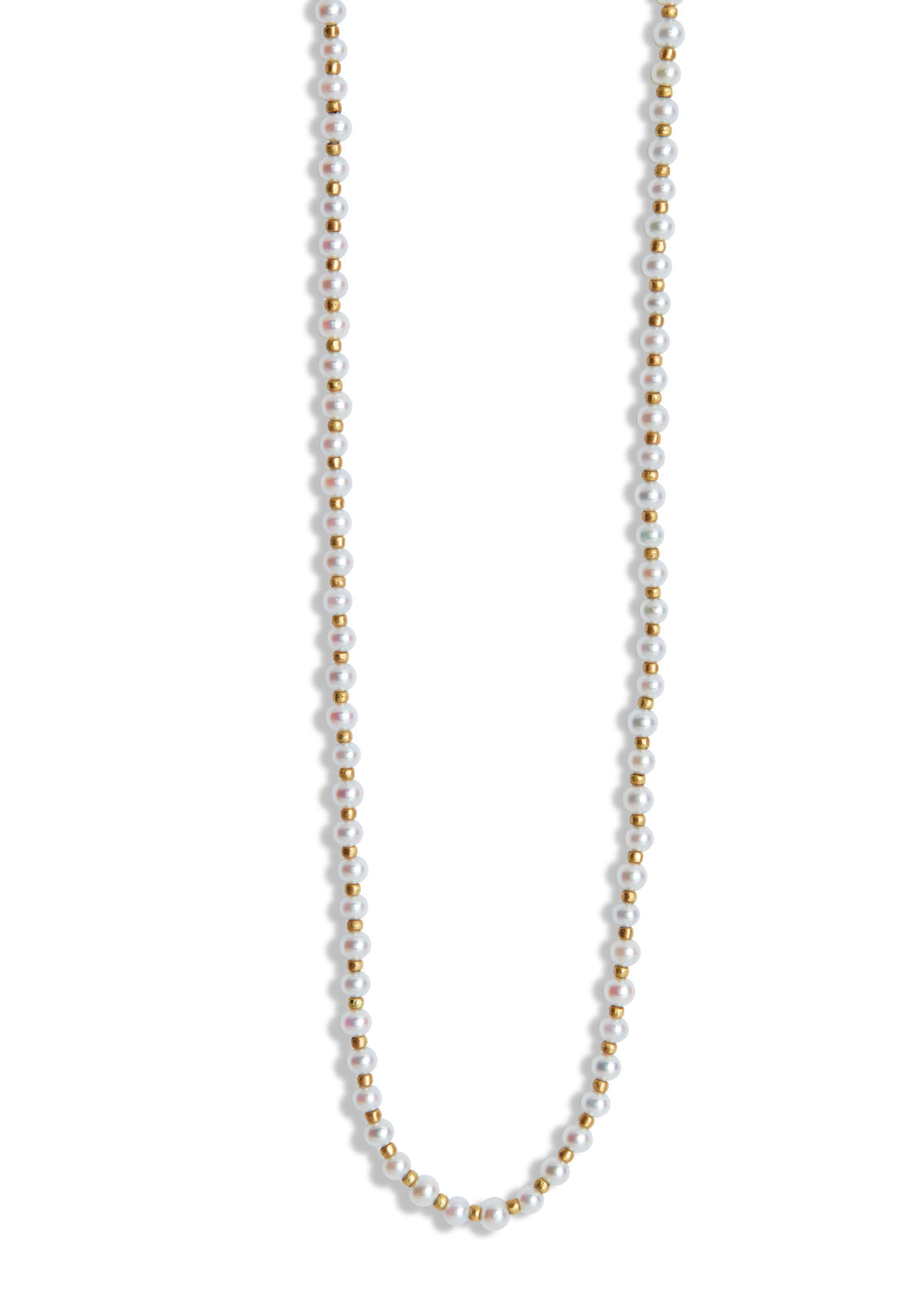 Akoya Pearl Petite Gumball Yellow Gold Necklace