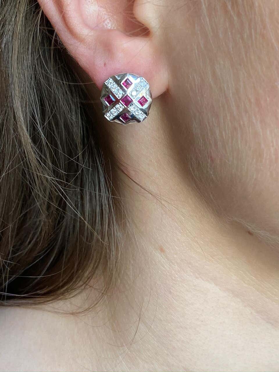 diamond-and-ruby-chess-clip-on-earrings