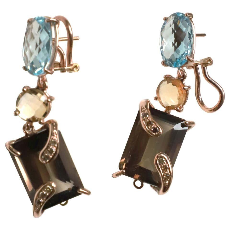 champagne-diamond-topaz-citrine-dangle-earrings