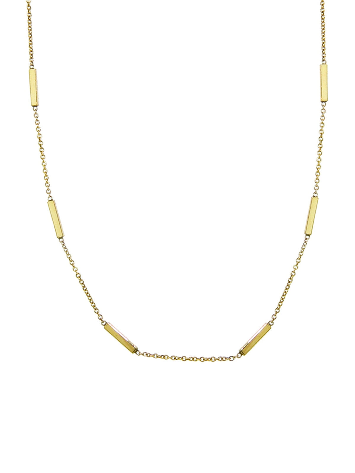 Bar By The Inch Yellow Gold Necklace