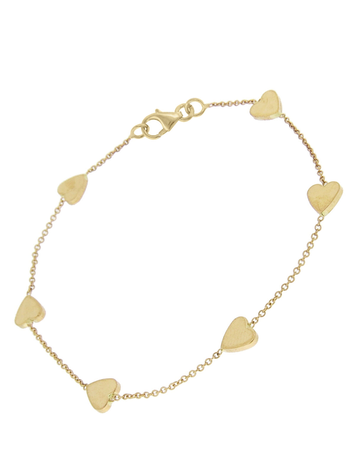 Heart by the Inch Yellow Gold Chain Bracelet