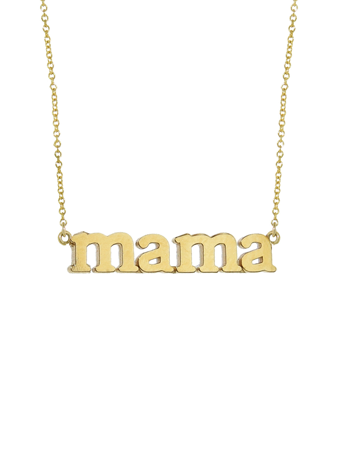 Mama Yellow Gold Necklace