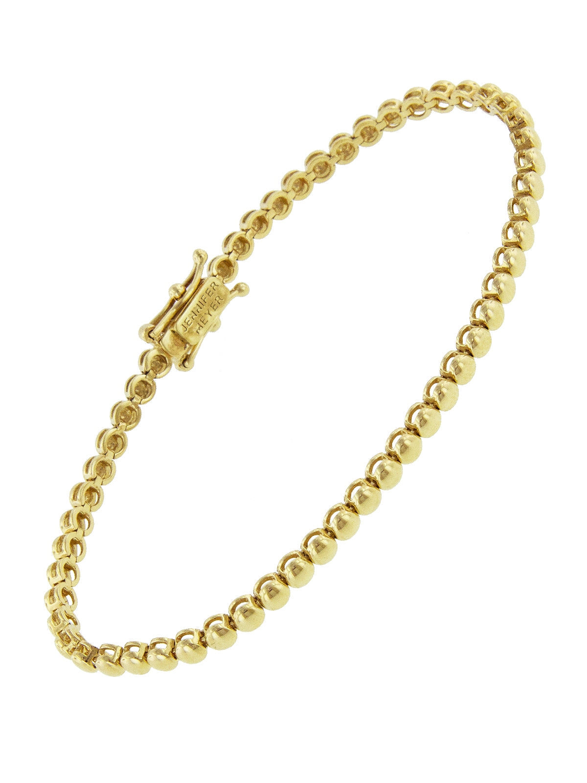 Mini Bezel Yellow Gold Tennis Bracelet