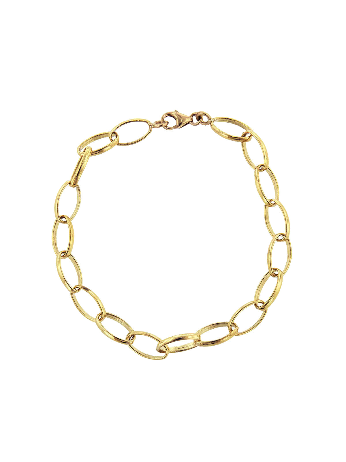 Medium Edith Yellow Gold Link Bracelet