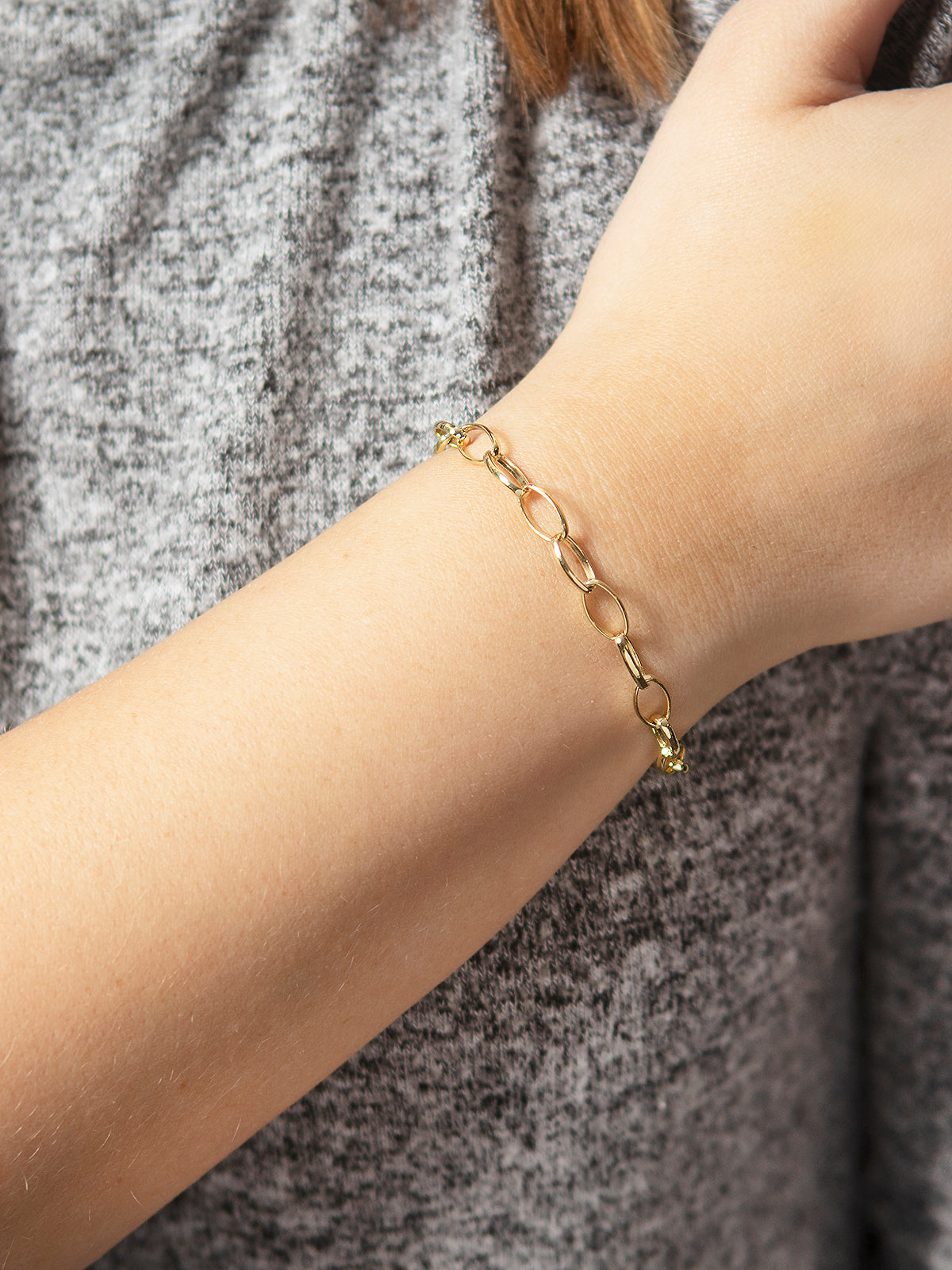 Medium Edith Yellow Gold Link Bracelet