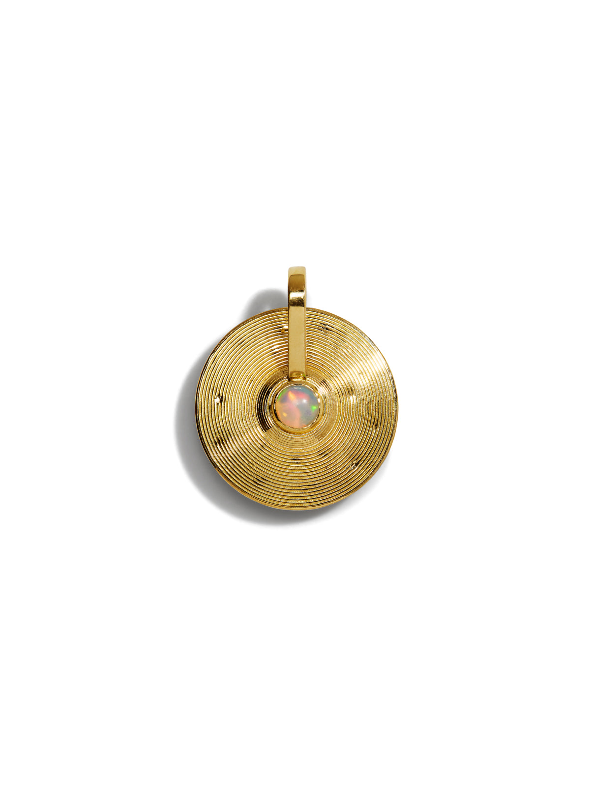 Small Opal Cymbal Yellow Gold Pendant