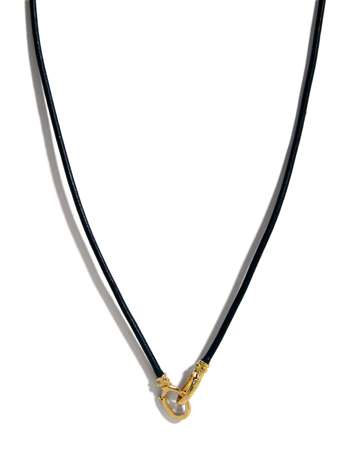 Black Slim Leather Cord Necklace