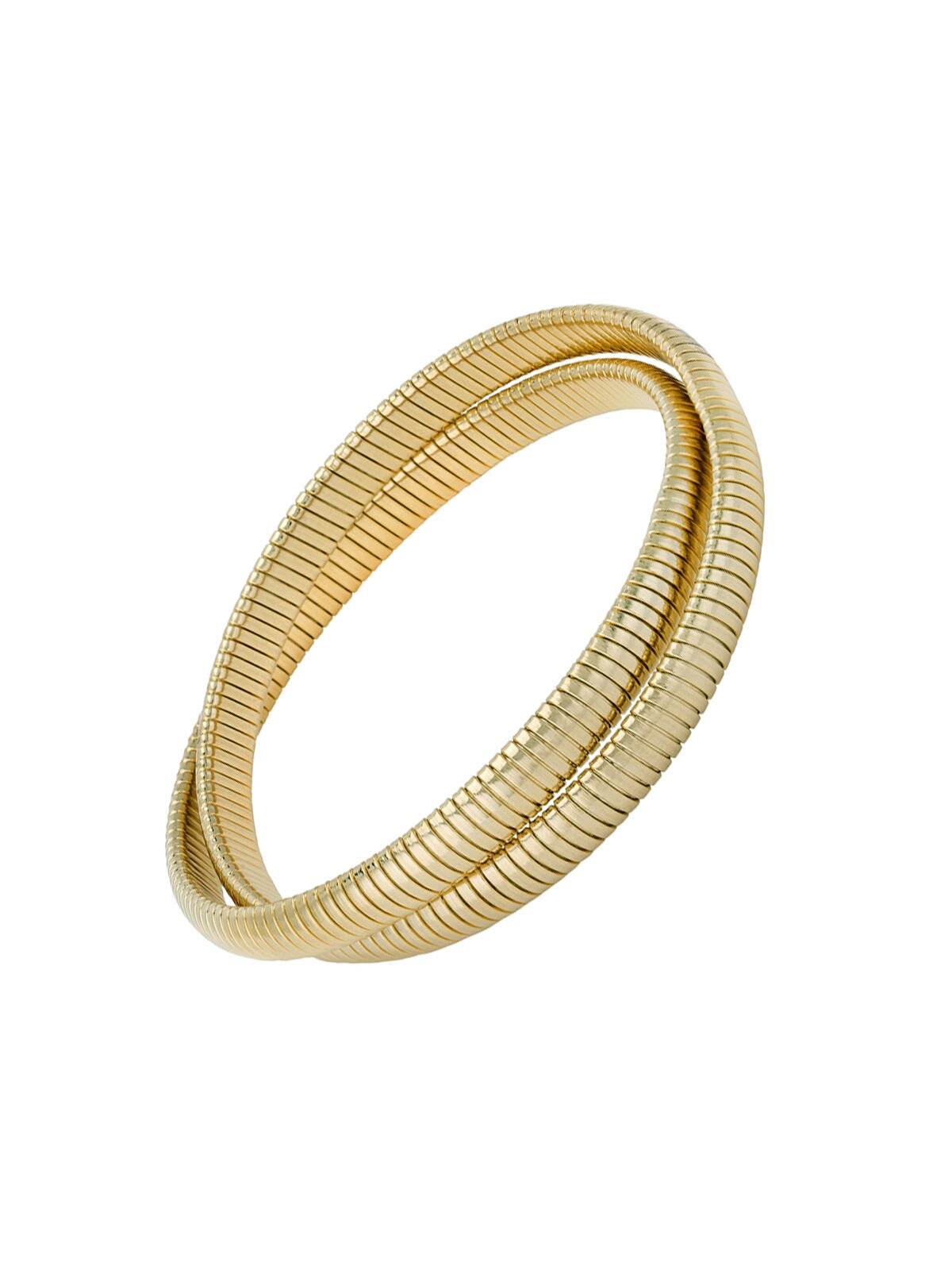 Extra Small Yellow Gold Plated Double Cobra Bracelet