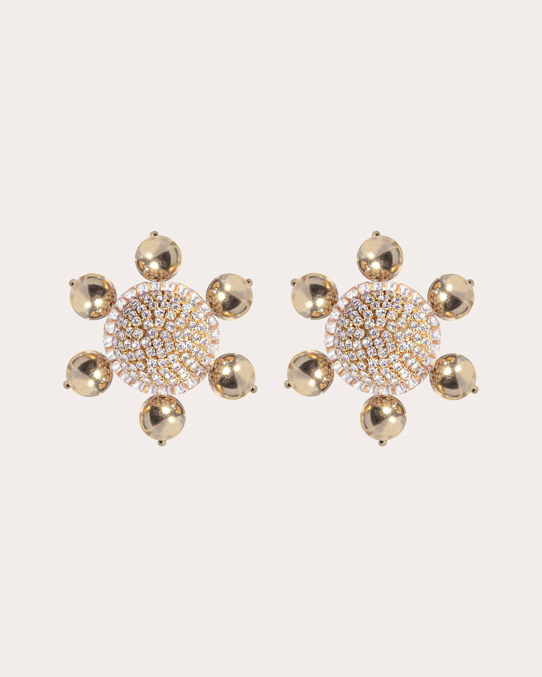 Glam Gold Jolie Clip-On Stud Earrings