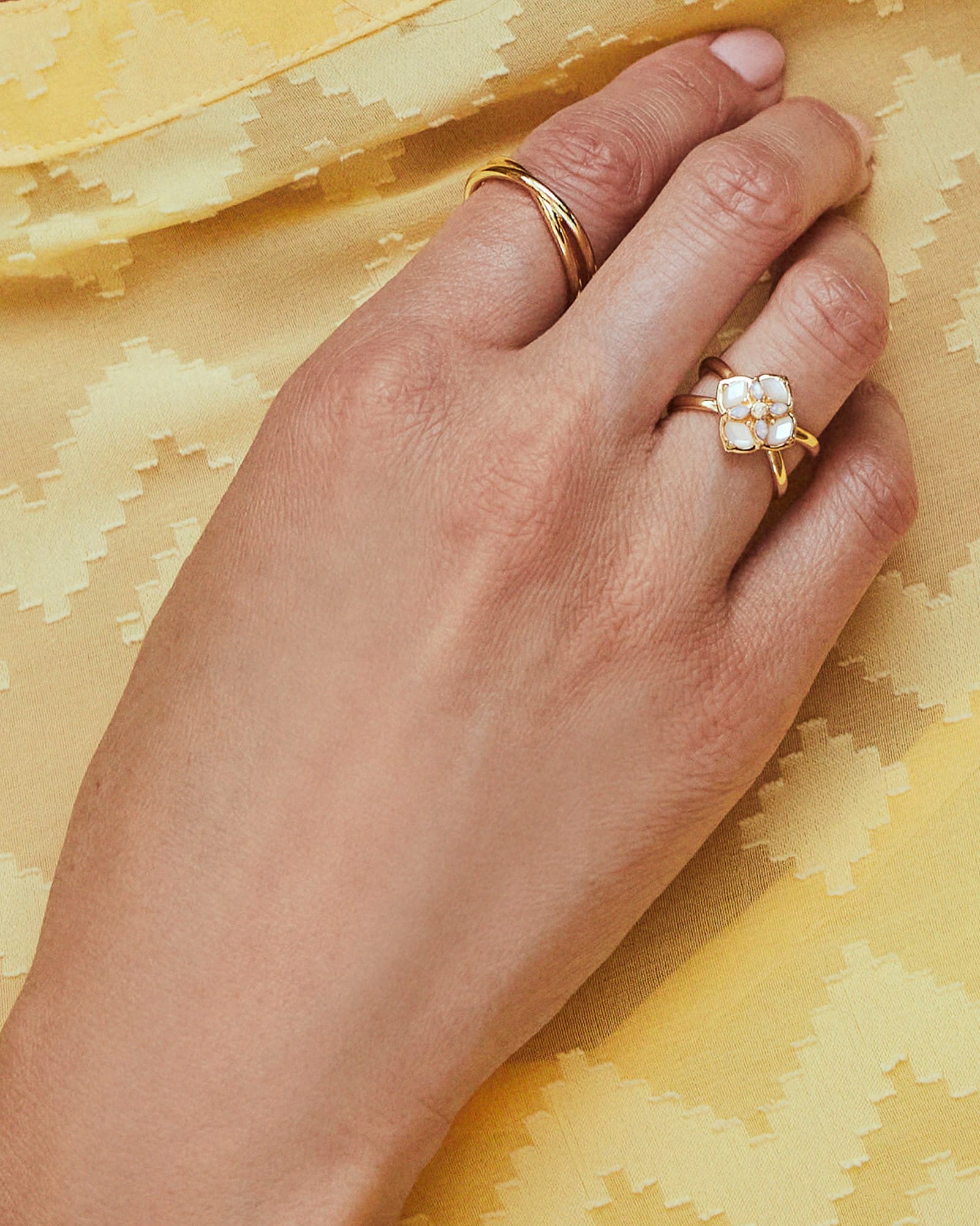 Gold double band ring hotsell