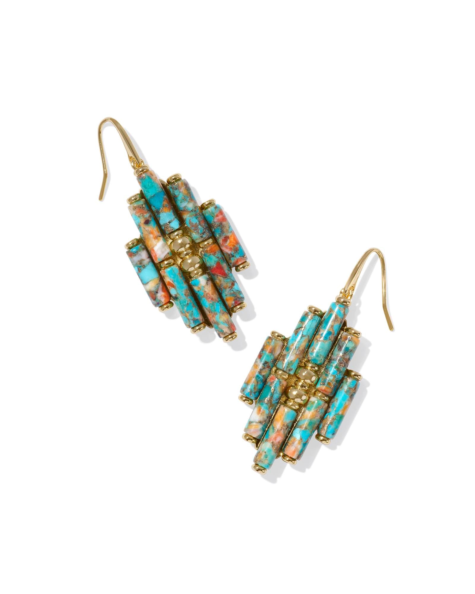 ember-gold-drop-earrings-in-bronze-veined-turquoise-magnesite-red-oyster-swarovski