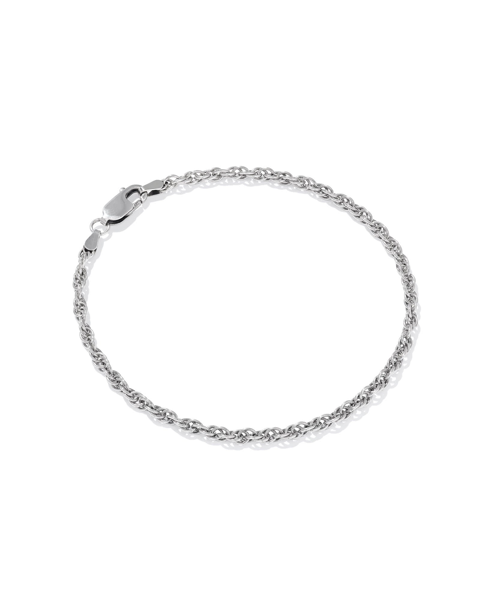 Ryan Rope Chain Bracelet in Oxidized Sterling Silver